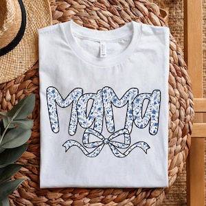 Mamá Png, Lazo Azul Png, Regalo Del Día De La Madre, Regalo Estético Para Mamá, Mamá Linda Png, Lazo De Toile Png, Chinoiserie Png