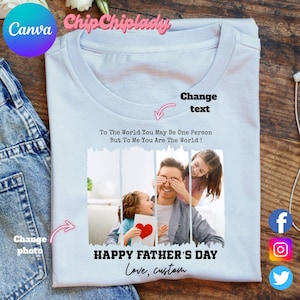 Customize Dad Pictures Canva Template, Fathers Canva Template Png, Canva Editable Diy, Happy Father’s Day Png, Gift For Dad, Digital File