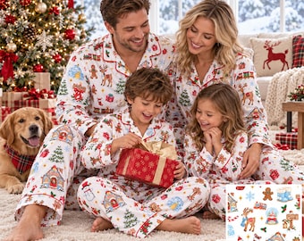 Matching Family Christmas Pajamas, Festive Holiday Pajama Sets, Christmas Eve Sleepwear, Cozy Gifts for Adults Kids