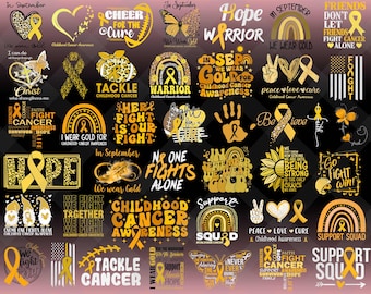 110+ Designs Childhood Cancer Png, In September We Wear Gold Png, Childhood Cancer Awareness Png, Gold Ribbon Png