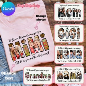 You Are The Whole World Mother&#39;s Day Canva Template, Mama Designs, Best Mom Canva Template, Custom Mom Canva Frame, Digital File