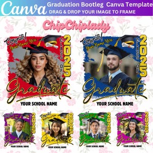 Graduate 2025 Editable Canva Template Digital Download, Graduation 2025 Template, Senior Class of 2025 Add Photo Personalized