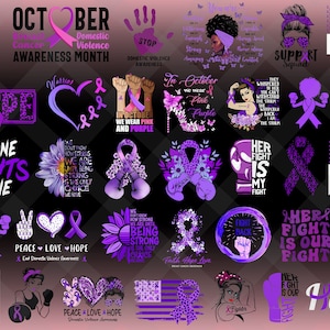 35+ Designs Häusische Gewaltbewusstsein Png-Bundle, Lila Band Png, Stoppt Häusliche Gewalt Png, Häusliche Gewalt Png