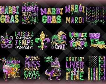 17+ Designs Mardi Gras Faux Sequin PNG, Fleur De Lis, Mardi Gras Beads Faux Glitter Fat Tuesday , Mardi Gras PNG, Louisiana, Carnival