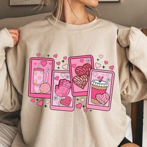 Cafecito y Chisme Valentine's Day PNG, Concha Valentine's Day Shirt Png, Candy Valentines, Valentines Png, Mexican Valentine Sublimation
