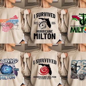 Ich überlebte Hurrikan Milton, Florida Tropensturm SVG PNG, T-Shirt, Wetter, Cricut, T-Shirt, Boot, Oktober 2024, Tampa, Clearwater
