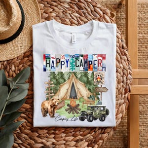 Camping PNG, Retro Summer PNG, Aventura familiar, Diseño de sublimación, Patchwork, Aire libre, Diseño de camiseta de camping, Camping vintage