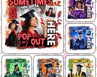 Graduation Insert Photos Editable Canva Template, Graduate 2026 Template, Graduation Senior Canva Editable Png, Graduation 2026 Png