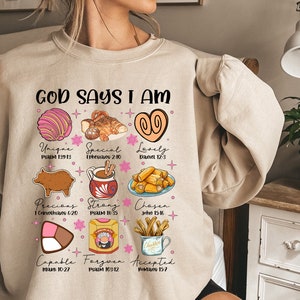 Gott sagt, ich bin mexikanischer Weihnachten Png, Weihnachten Pan Dulce, mexikanisches Weihnachten, alles, was ich für Weihnachten will, ist Pan Dulce, Weihnachtssublimation