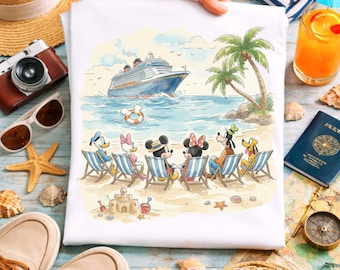 Camiseta de verano de Disney, camiseta playera de Mickey y Minnie Mouse, camiseta mágica de verano de Mouse, camiseta familiar bajo el mar, camiseta con ambiente veraniego familiar