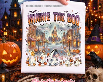 Retro Winnie The Boo Halloween Shirt, Comfort Colors Disney Spooky Season Tee, Pooh And Friends Trick Or Treat, Family Trip Shirt