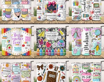 Teacher Tumbler 20 oz Skinny Sublimation Design, Teacher Fuel, Teacher Appreciation, Teacher Tumbler 20 oz Wrap Design, Instant Download