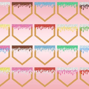 Pu&ograve; includere: Una collezione di colorati e stilizzati design di basi di baseball. Ogni piatto presenta una base a cono waffle con una sezione superiore che ricorda il gelato che si scioglie in vari colori, con spruzzi.
