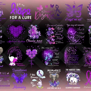 32+ Designs Alzheimer&#39;s Awareness Png Bundle, Purple Ribbon, Alzheimer&#39;s Disease, Memories Matters, Alzheimer Warrior, Alzheimer&#39;s Support