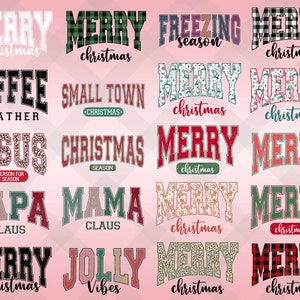 20+ Designs Feliz Natal Png, Natal png, Merry Varsity Sublimation, Design de camisa de Natal, Retro Png, Feliz Natal Xadrez Png