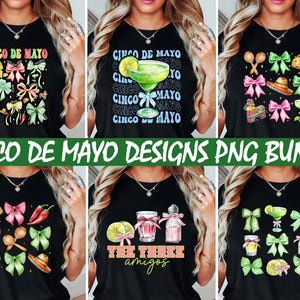 Cinco De Mayo Coquette Bow Png Bundle, México Tequila Png, Margarita Tacos, Nacho Average Fiesta, Fiesta Mexicana, Festival 2025, Chica Mexicana