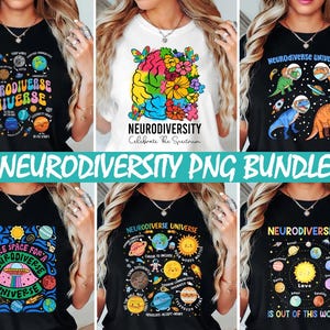Neurodiverse Universe png-bundel, leraar speciaal onderwijs png, autisme png, retro planeet png, nuerodiversiteit