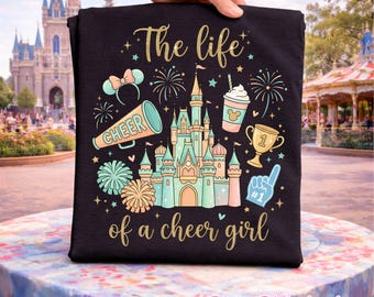 The Life of a Cheer Girl shirt, Disney UCA All Star Nationals 2026 shirt, Mickey Minnie Cheerleading and Dance Championships