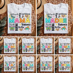 Bundle 10 Madre Png, Spanische Mama Png, Glücklicher Muttertag, Latein Mama Png, Mama Sweatshirt, Blumen Madre Png, Helles Gekritzel Png, Geschenk für Mama
