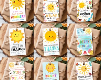 8+ Printable/Editable Summer Teacher Appreciation Gift Tag Kids Your Turn To Relax In The Sun Tag End Of School Year Tag Digital Template