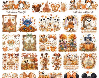 Unique Fall Autumn Design Bundle Png, Tis The Season, Thanksgiving Svg, Pumpkin Spice Svg, Mouse Pumpkin Svg, Hello Autumn Svg