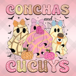 Lot de png de fantômes mexicains, png de l'époque de la conchita effrayante, png de conchas et de cucuys, png d'Halloween drôle, dia de muertos