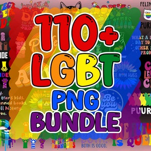Mais de 110 designs Pacote LGBT, Pacote Png, Mês do Orgulho LGBT Design, Say Gay Png, Dia de sons de estilo bacana em que estou, Download de sublimação PNG