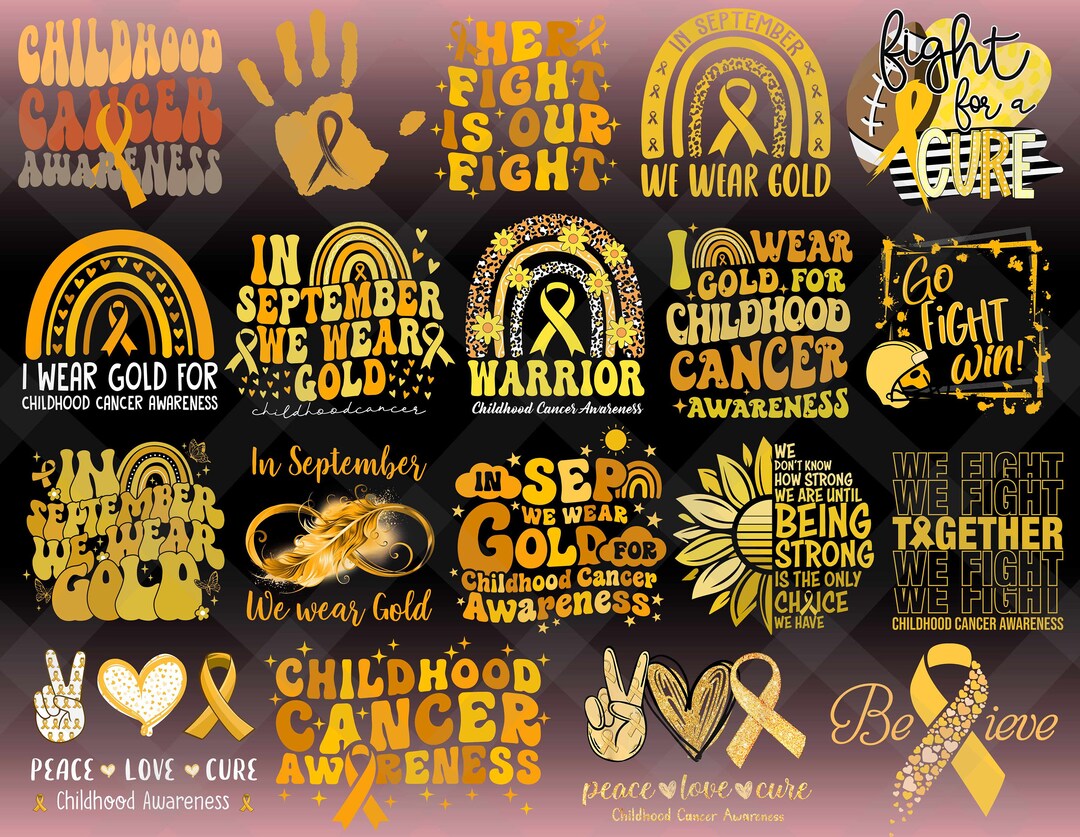 20+ Designs Childhood Cancer Png, in September We Wear Gold Png ...