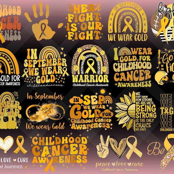 20+ Designs Kindheit Krebs Png, Im September tragen wir Gold Png, Kindheit Krebs Awareness Png, Gold Ribbon Png