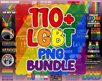 Paquete LGBT de más de 110 diseños, paquete Png, diseño LGBT del Mes del Orgullo, Say Gay Png, estilo Groovy suena el día en el que estoy, descarga de sublimación PNG