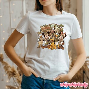 Camisetas vintage de Disney Animal Kingdom, camiseta de safari de Walt Disney World, camiseta de vacaciones de Disney Jungle Safari, camiseta de viaje a Disney 2026 imagen 9