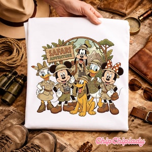 Camisetas vintage de Disney Animal Kingdom, camiseta de safari de Walt Disney World, camiseta de vacaciones de Disney Jungle Safari, camiseta de viaje a Disney 2026 imagen 1