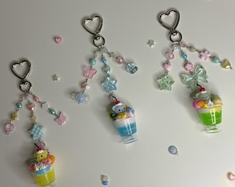 Kawaii Japanese Gachapon Trinket Keychain Charm - Whipped Bear Deco Sweets