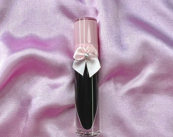 Black Lipgloss, Super Pigmented, Shimmer Gloss, Gothic Makeup, Perfect Halloween Gift, Wild Cherry Scent, Vegan, Cruelty Free