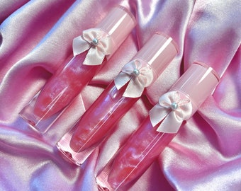 Light Pink Scented Lipgloss Shimmery, Coquette, Perfect for Everyday Wear, Prom, Birthday Gift