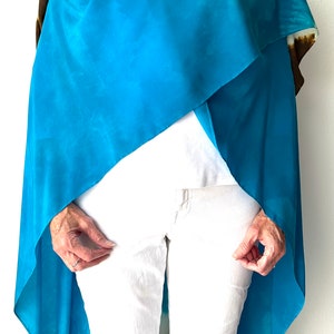 The Sophia, Crepe De Chine Silk Ruana, Shibori Style, Unique ...