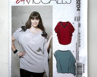 McCall's Sewing Pattern M 6204, Uncut, Misses' & Women's Tunics Sizes 8 - 16