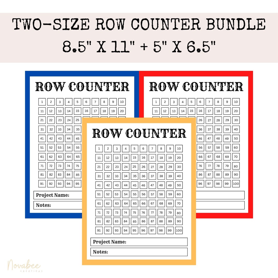 20 Printable Row Counters | Crochet | Knitting | Arts and Crafts ...