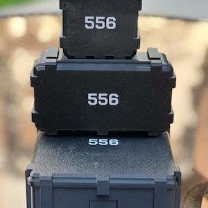 556 Ammo Box, Tactical Storage Case with Custom Insert for 25, 50, 100 Rounds