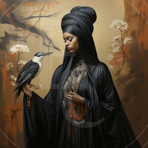 Afrikanische zeitgenössische Wandkunst, Wohnzimmer Wandkunst, afrozentrische feministische Porträtkunst