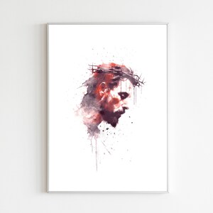 Passion of the Christ, Jesus Painting, Baptism, Christian Wall Art, Nursery Wall Decor, Jesus Wall Art, Jesus Art, Jesus Print