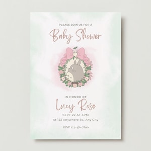 STUDIO GHIBLI Zaproszenie Totoro | Baby Shower | Obchody urodzin