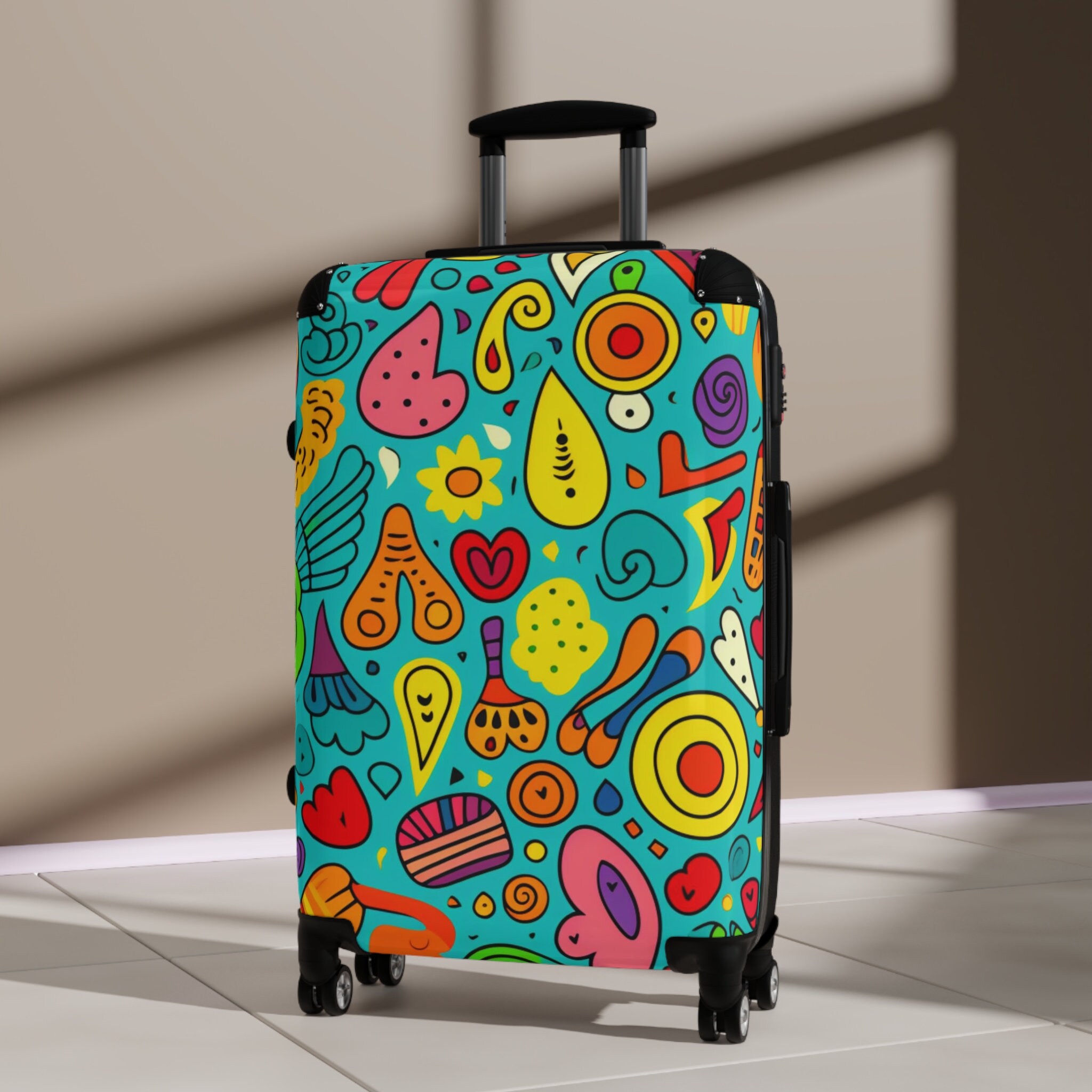 Personalized Abstract Cabin Suitcase Aesthetic Custom 