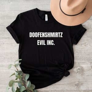 Chemise Doofenshmirtz mal incorporée, tee-shirt Phineas & Ferb, t-shirt drôle de bande dessinée, t-shirt Dr. Doofenshmirtz, Doofenshmirtz evil inc. tee