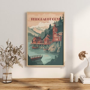 Print Telegraph Cove Vancouver Island BC Orcas Westkanada Meer Holz Poster Britisch Kolumbien