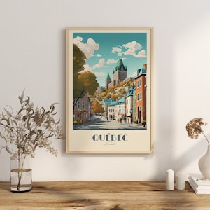 Print Old Quebec, Quebec City Poster Quebec Historic Walks Quebec Poster petit champlain Streets Wall Decor Buildings Art Print Canada