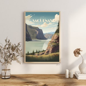 Impression Fjord du Saguenay, Québec, affiche Décoration murale rivière Saguenay, vue sur la rivière, randonnée en plein air, art mural, Québec Impression Tadoussac
