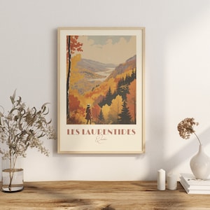 Kunstdruck Laurentides gesammelt, Herbstdruck, Herbstlandschaft, Herbstlandschaft, Herbstlandschaft, Natur, Plakat, Herbst, Herbst, Herbst, Herbst, Schottland, LAreifendeko