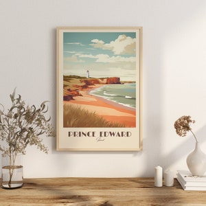 Impression Affiche de l'Île-du-Prince-Édouard Promenades sur la plage de l'Î.-P.-É.