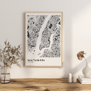 Imprimir Mapa Cidade de Nova York Mapas da Cidade de Nova York Impressões de Mapas da Cidade, Arte de Parede Cidade de Nova York Mapas da Cidade de Nova York EUA Mapas Coloridos Mosaico